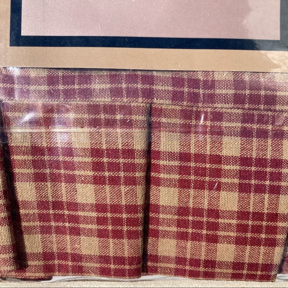 Donna Sharp Euro Sham Campfire Plaid 25” x 25” Square Cotton Rust Red Tan New - Picture 4 of 7